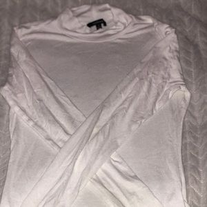 White mock turtleneck shirt